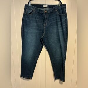 Lane Bryant Women's Plus Size 22 Dark Wash Stretch Jeans Straight Leg